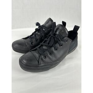 Converse Low Top Sneakers Black 8 Neoprene Gothic Goth Gothcore Black on Black